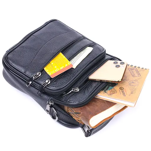 Шкіряна чоловіча сумка Vintage 20х24х5 см sum0023559 - фото 6