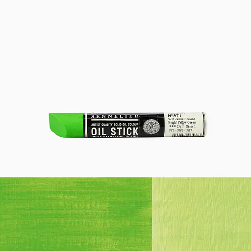Краска масляная в форме пастели Sennelier Oil Stick, 38 мл, S1, Ярко-желто-зеленый (Bright Yellow Green) - фото 2