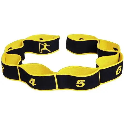 Еспандер стрічковий EasyFit Medium із петлями для тренувань жовтий (EF-1683-Y) - фото 1