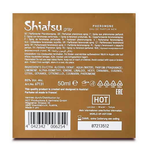 Парфуми чоловічі з феромонами Hot Shiatsu Pheromone Fragrance Men Grey 50 мл - фото 4