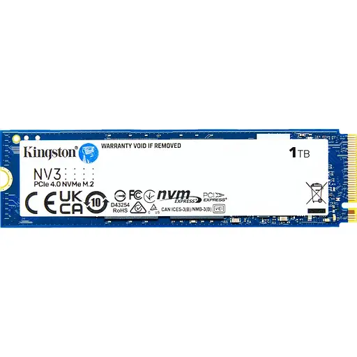 SSD накопитель Kingston NV3 1TB M.2 2280 PCIe Gen 4.0 x4 (SNV3S/1000G) [119383]