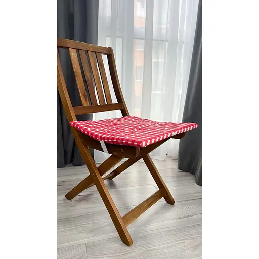 Водоотталкивающая подушка на стул Красная клеточка (2 шт.) - фото 3