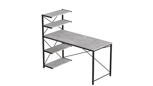 Комп'ютерний стіл Ferrum-decor Джек 75x120x60 Чорний ДСП Бетон (FRD-104385)