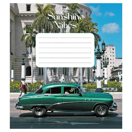 Зошит учнівський "Ретро авто" Leader 024-550139K-1 в клітинку, 24 аркуші - фото 1