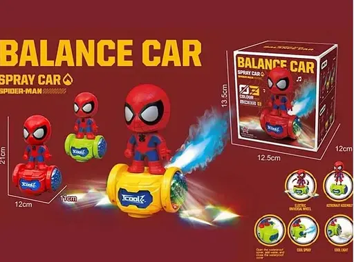 Балансир Человек-паук, 0711, с музыкальными и световыми эффектами, парогенератор (в ассортименте) - фото 2