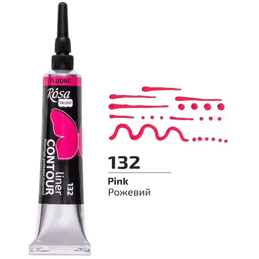 Контур універсальний Rosa Talent Рожевий флуоресцентний 20 мл - фото 1