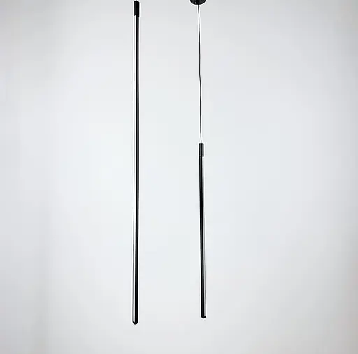 Линейные подвесные светильники в черном каркасе длиной 60 см | Line F | Арт. J014/600 BK - фото 4