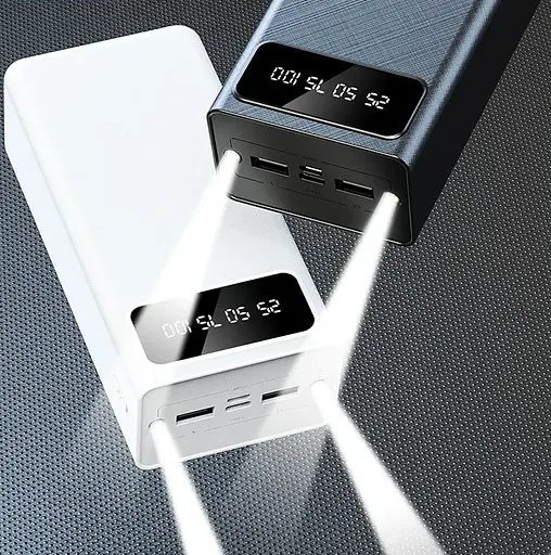 Зовнішній акумулятор Power On 30000mAh Універсальна батарея (Білий) - фото 5