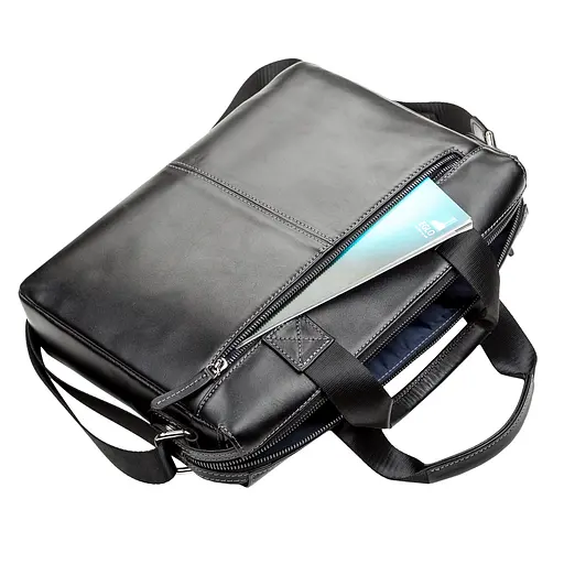 Чоловіча шкіряна сумка SHVIGEL 34х26х6,5 см sum0012488 - фото 6