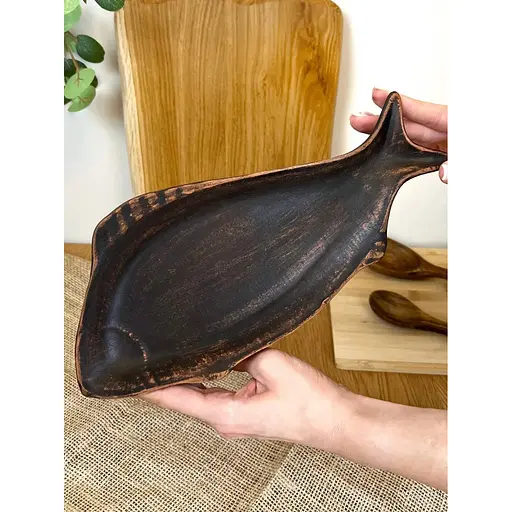 Рыбница керамическая (глиняная) Гладкая 29 см 