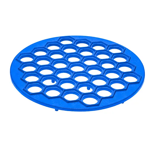 Пластикова пельменниця (форма для приготування пельменів) Ø26 см, Kitchette Синій 86636 - фото 5