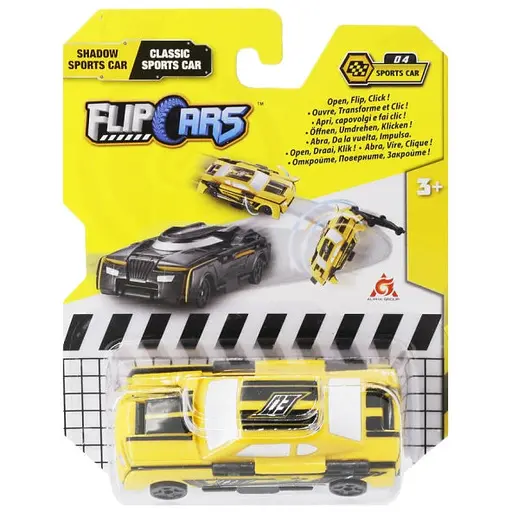 Машинка-трансформер Flip Cars 2 в 1 Спорткари Чорний спорткар і Класичний спорткар EU463875B-04