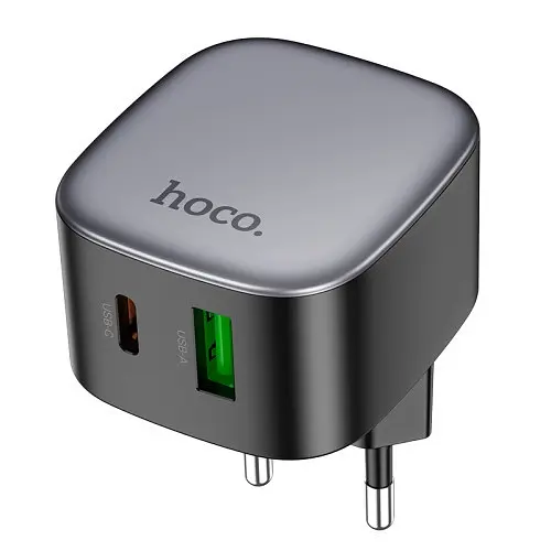 Мережевий зарядний пристрій Hoco CS32A Rise PD20W+QC3.0 charger чорний - фото 5