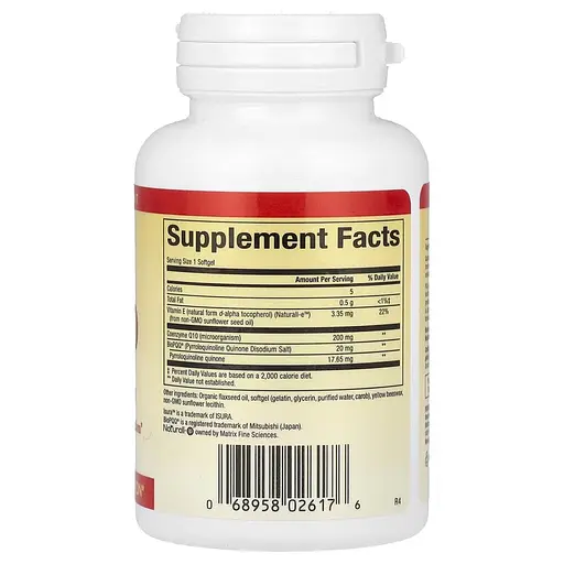 Піролохінолінхінон та коензим Natural Factors PQQ-10, 30 капсул для підтримки енергії та мітохондрій - фото 2