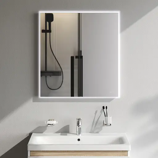 Зеркало с интерьерной Led подсветкой Am.Pm X-Joy сенсорное 65 см белый M85MOX10651WG38, Белый - фото 3