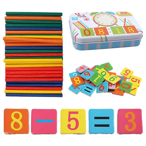 Развивающая магнитная Логическая игра Bambi 74290 цифры, математические отметки, палочки - фото 1