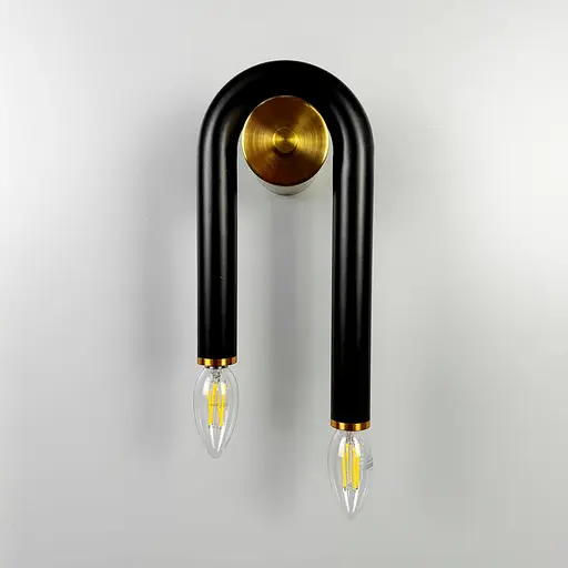 Бра в черном корпусе с дугообразной формой Line F Арт. 916W/2  - фото 2