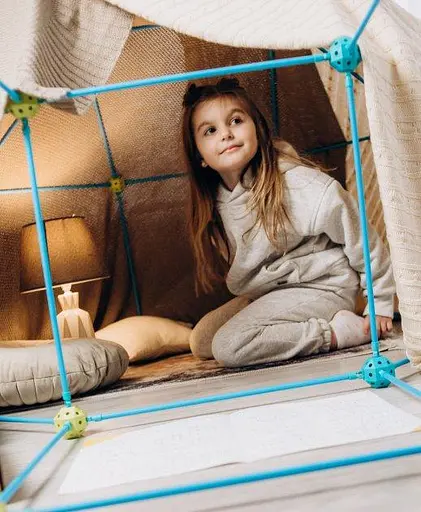Детский игровой 3D конструктор Палатка Magic forts 85 деталей - фото 5