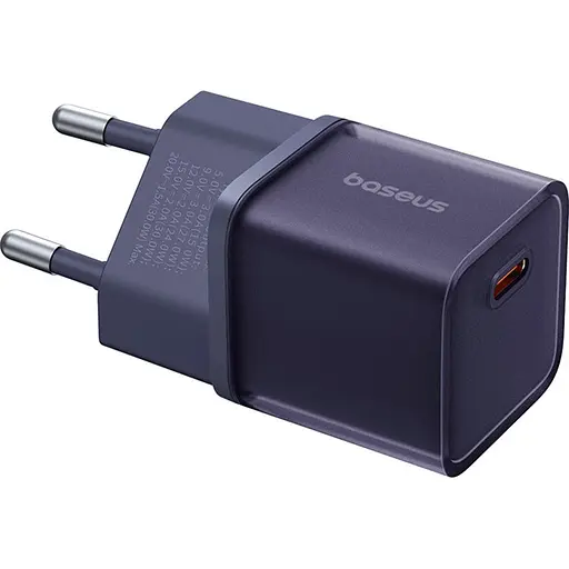 Зарядный адаптер блок Baseus GaN 5S Fast Charger 30 W P10162504523-00 фиолетовый - фото 5