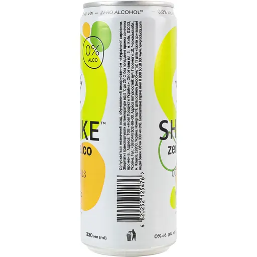 Напій безалкогольний Shake коктейль Мохіто соковмісний сильногазований пастеризований 0.33 л - фото 3