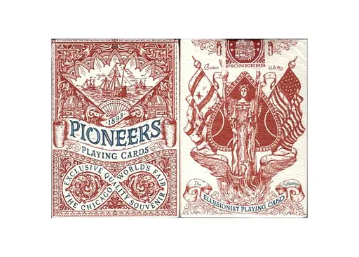 Карти гральні Cartamundi Ellusionist Pioneers Marked (red) (PC_ELPMR) - фото 2