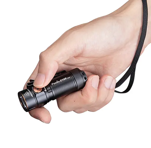 Ручний міні ліхтарик Fenix E18R V2.0 1200лм USB Type-C (Чорний) - фото 4