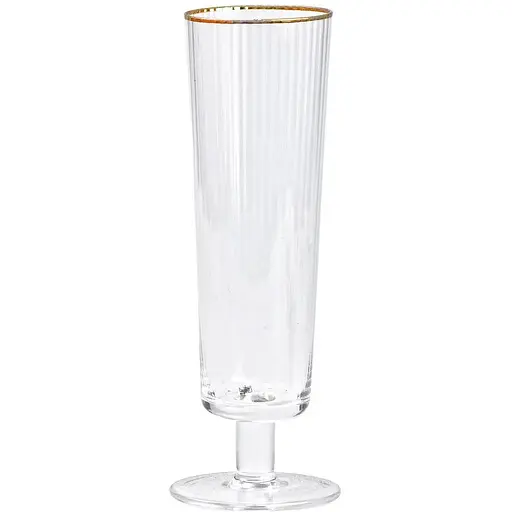 Набор бокалов TS Kitchen для шампанского ребристых фигурных 6 штук по 300 мл HP82 - фото 2