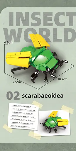 Конструктор насекомые  WOMA развивающий научный 8в1 живой мир 600 деталей - фото 6