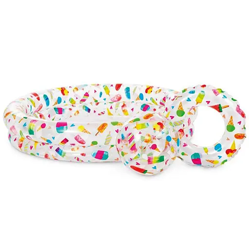 Дитячий надувний басейн Солодощі Intex 59460-2 коло, м'ячик - фото 2