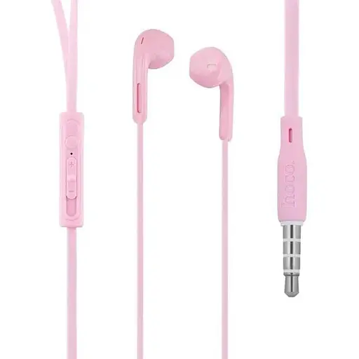 Дротові навушники Hoco M39 Rhyme with mic, 3.5mm, 1.2m, pink