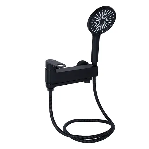 Смеситель для ванны Qtap Jay с поворотным изливом (c душевым гарнитуром) QTJAY260BLM45548 Black matt Черный матовый - фото 3