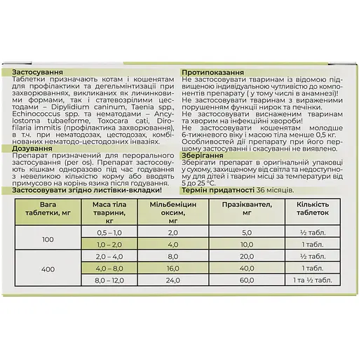 Таблетки антигельмінтні ModeS мільбентел для кошенят і котів від 2 кг - фото 4