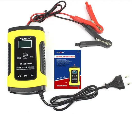 Автомобільний зарядний пристрій для акумулятора Foxsur 12V 5A - фото 5