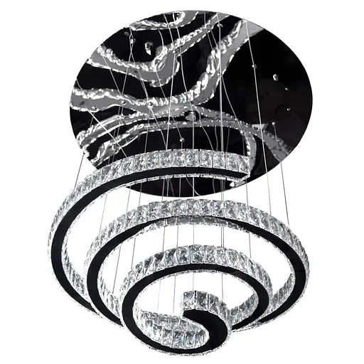 Люстра подвесная Brille с пультом в холле LED 128W WW+NW+CW RM CH (BR-984C/1)