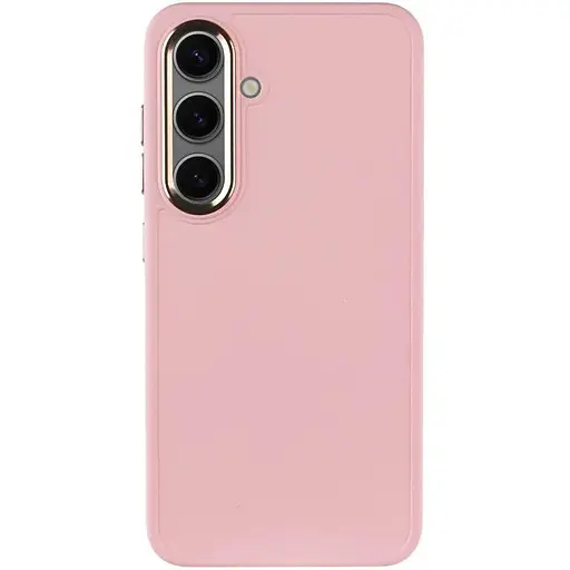 TPU чехол Epik Bonbon Metal Style для Samsung Galaxy S24 / S25 Розовый / Светло-розовый