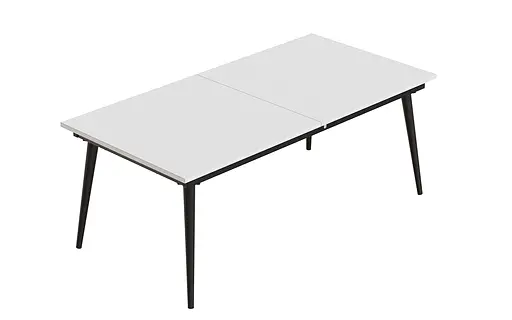 Стіл журнальний трансформер Dandi Small Ferrum-decor 45x120(160)x70 Чорний метал ДСП Білий 16 мм (FRD-106799) - фото 7