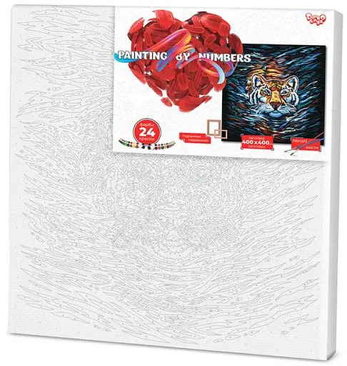 Картина по номерам 40х40 KpNe-02 Danko Toys PAINTING BY NUMBERS Вид 3 - фото 2