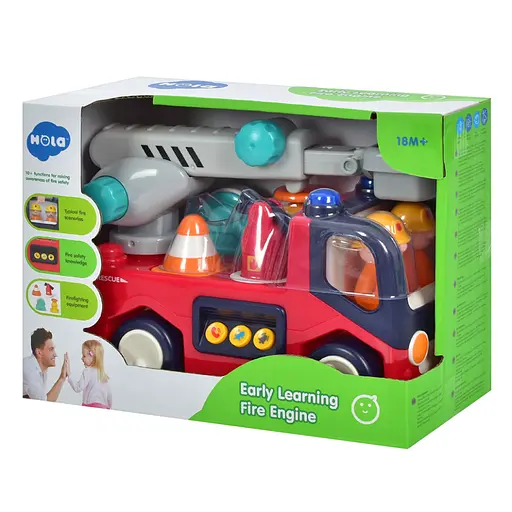 Дитяча Пожежна машинка Hola Toys E9998-HL зі світлом та звуком - фото 6