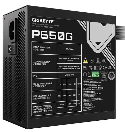 Блок питания Gigabyte 650W GP-P650G 80+Gold (GP-P650G) Б/у - фото 4