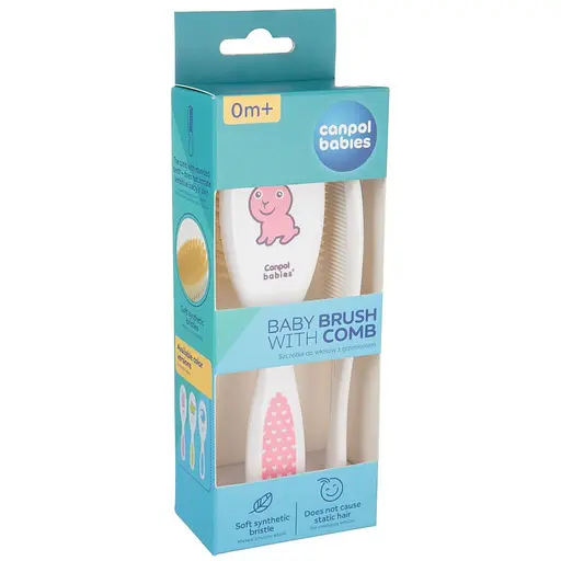 Набір для малюків Canpol babies щiтка для волосся м'яка та гребiнець в асортименті (2/417) - фото 10