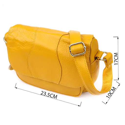 Кожаная сумка Vintage для женщин на каждый день 23.5х17х10 см sum0027567 - фото 3