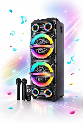 Портативна колонка Bluetooth у формі валізи ZQS - 8231 8 (95x36x35 см) 2x30 Вт (мікрофона) party speaker для дому та заходів - фото 5