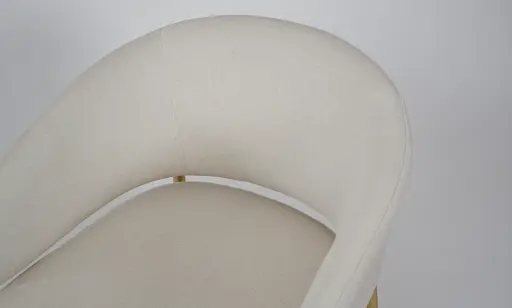 Стілець Мальта тканина айворі метал золоті ніжки - фото 8