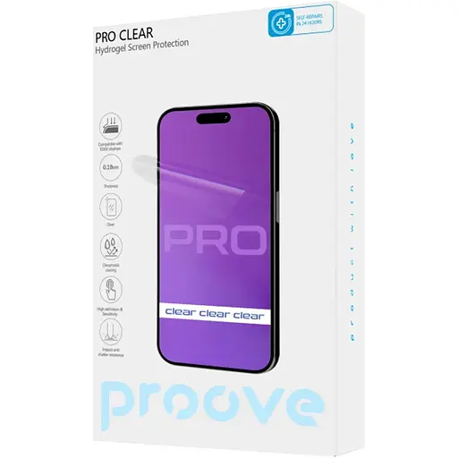 Защитная пленка гидрогелевая Proove Hydrogel Screen Protective PRO Size S Gloss [61195] - фото 1