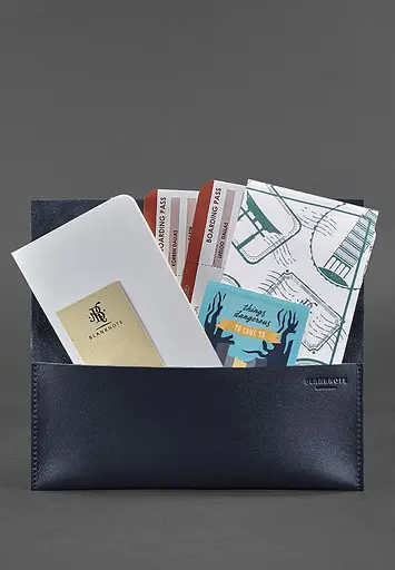 Кожаный тревел-кейс Voyager 1.0 темно-синий - фото 3