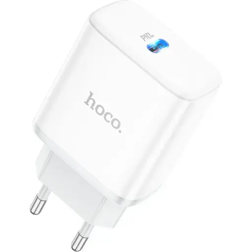 Мережевий зарядний пристрій Hoco C104A PD 20W білий - фото 1