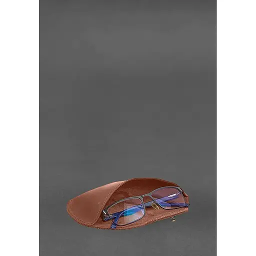 Кожаный чехол для очков BlankNote Crazy Horse с клапаном на резинке  - фото 3