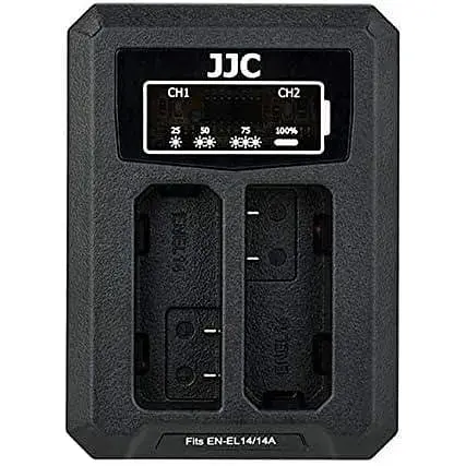 Двойное зарядное устройство JJC DCH-ENEL14A USB Nikon EN-EL14/EN-EL14A Для JJC B-ENEL14/B-ENEL14A - фото 5