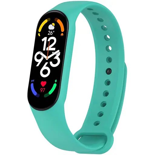 Силиконовый ремешок для Xiaomi Mi Band 7/6/5 Бирюзовый / Turquoise
