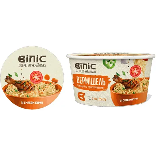 Локшина швидкого приготування Віліс зі смаком курки 85 г - фото 1